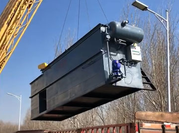 河北滄州3方溶氣氣浮機安裝完成調(diào)試出水